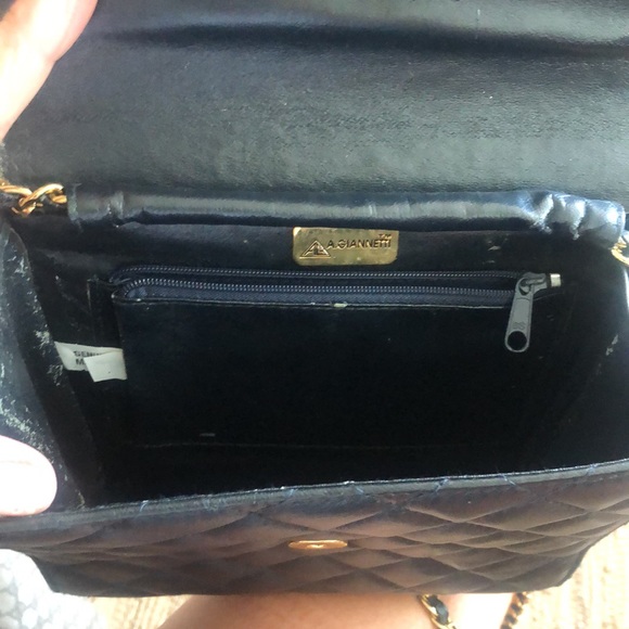 A.Gianetti purseVintage Channel-like chain strap, navy/blackExcellent Mint - Picture 3 of 6